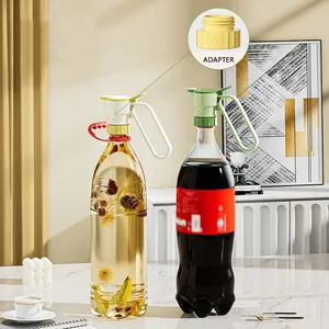 1 unidad de tapa deflectora para botella de agua y bebidas frías, sellada, con asa, portátil, para botellas de bebidas y aceite - Product Image 3