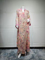 Robe musulmane pour femmes, jalabiya, kaftan, abaya du Moyen-Orient, robe décontractée brodée avec des paillettes et des appliques