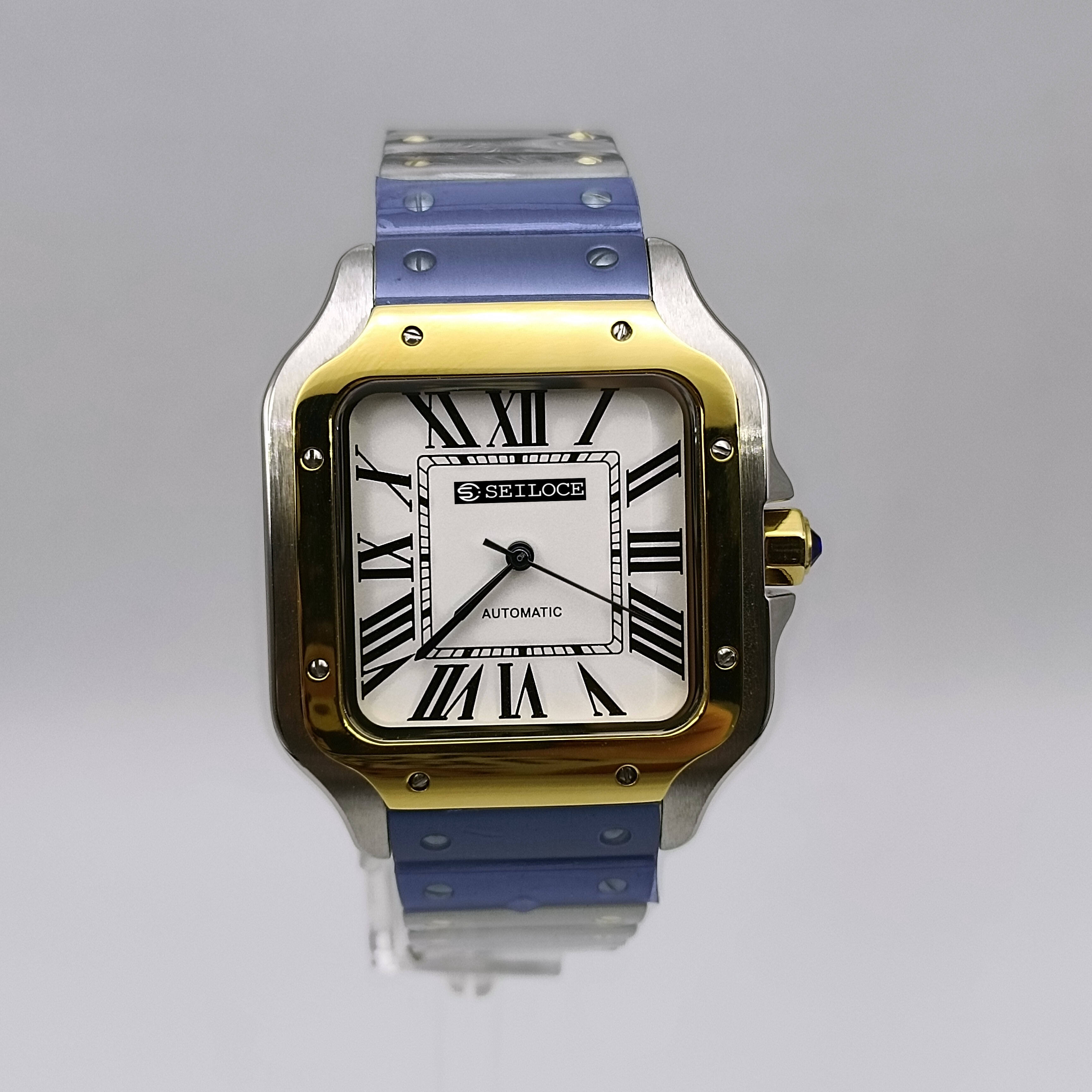 Gold Silver Case+White Dial