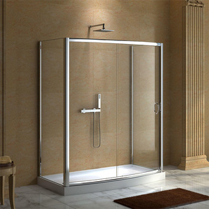 Paroi de douche carrée sans cadre Prima Free Clips Voyeur avec charnières - Product Image 6