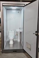 Cabine de toilettes préfabriquée portable à prix abordable, mini-abri de camping, douche, siège de toilette, toilettes à la turque, salle de bain mobile