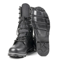 Bottes de jungle Armystrong en cuir de vache noir et beige sable de 9 pouces pour hommes, pour le Ghana