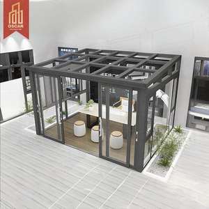 Serre de jardin en aluminium et verre trempé à faire soi-même, avec ventilation de toit, adaptée aux banlieues, aux villas, aux cours, aux véranda - Product Image 1