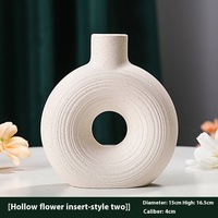 Vase hydroponique en céramique à motif floral, design créatif et épuré, pour décoration intérieure moderne et écologique, idéal pour table de mariage