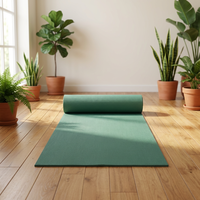Tapis de gym Tigerwing en caoutchouc naturel PU, antidérapant, absorbant la transpiration, imprimé, grand, noir, ovale, en forme de pilule, de haute qualité, pour la vente en gros