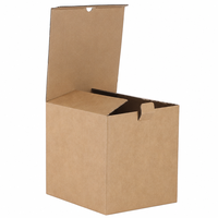 Boîte d'expédition rigide en carton ondulé pour e-commerce, à fond à clipser, pliable facilement, sans colle, écologique, biodégradable et réutilisable, vente en gros