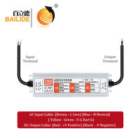 Alimentation à découpage étanche Bailide 12V5A & 24V2.5A à tension constante pour extérieur, efficacité 85% pour applications de sécurité