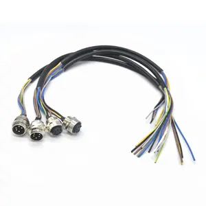 高品质工业自动化0.2米pvc线5针公/母镀金接触7/8电缆插座