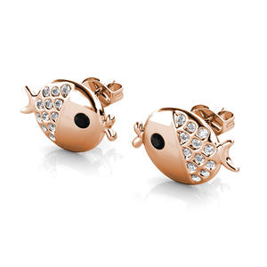 Boucles d'oreilles mignonnes en forme de poisson Fugu avec cristaux autrichiens, plaqué or 18 carats, bijoux de <span class=keywords><strong>la</strong></span> série Océan, accessoire pour cadeaux d'enfants - Product Image 1
