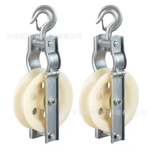 Hook Type Or Plate Type Nylon Sheave Cable Pulley Hanging Cable Block with Single Wheel