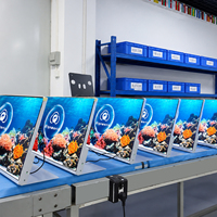 Pantalla Publicitaria Digital de Escritorio BENSHI de 27 Pulgadas, 250 Nits, Interior, USB, Forma de L, Android Smart Wifi LCD para Restaurantes