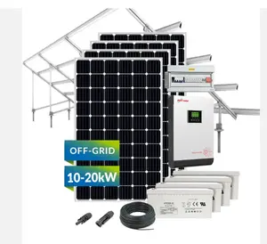 10kw太阳能系统完整3KW 4KW 5KW 6kw 10KW家用太阳能系统完整并网太阳能系统10kw逆变器