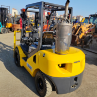 Komatsu segunda mano 3 toneladas apilador de combustible eléctrico portátil vieja carretilla elevadora