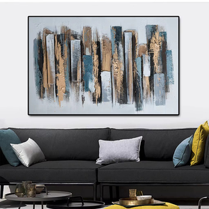 Pintura al Óleo Abstracta Hecha a Mano con Textura, Arte Decorativo de Pared de Lujo de <span class=keywords><strong>Gran</strong></span> Tamaño, Venta al por Mayor de Fábrica HUAMIAO - Product Image 3