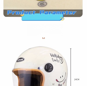 新款复古电动摩托车半盔 ABS 开脸式防撞头盔 Yuxin Yuxin 107 通用型 <span class=keywords><strong>1</strong></span> 年保修 - Product Image 6