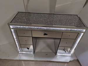 Di qualità superiore di lusso sette cassettiere illuminato moderno rovere vanità tavolo per camera da letto appartamento bagno su misura cina - Product Image 3