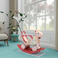 Vente en gros de jouets pour bébés en plastique bon marché 3 en 1 Cartoon Kids Ride on Toy Animals Rocking Horse