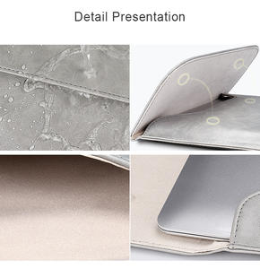 Housse de protection pour ordinateur portable 2 en 1 légère et mince en cuir PU végétalien pour Macbook - Product Image 6