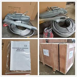 Fune metallica Treuille tirper paranco manuale argano tirato a mano 0.8T 1.6 3.2 T 5.4 Ton tiratore cavo macchina estrattore - Product Image 2