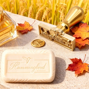 Matrice de gaufrage en laiton personnalisée pour savon - Moule à logo sur mesure pour marques de savon artisanal - Product Image 1