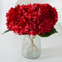 Fleurs d'hortensia artificielles avec feuilles, fleurs en soie pour arche de mariage, centres de table pour allée, décoration intérieure, fournitures pour arrangements floraux