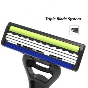 Rasoio da barba monouso personalizzato a testa fissa a tripla lama 3 - Product Image 4