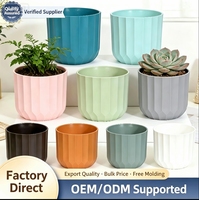 Pots de fleurs et de plantes en plastique personnalisés de style design contemporain pour la décoration de la maison et du jardin, pour usage au sol et dans les centres commerciaux