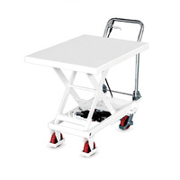 Table élévatrice hydraulique manuelle réglable en hauteur TF15 150 kg 700x450 mm pour garage et atelier
