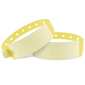 Custom Writable Plastic Vinyl Disposable Identification Medical PVC Hospital Patient ID Medical Wristbands Bracelets