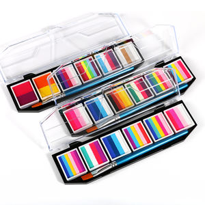 Kit de Pinturas Faciales para Niños, Paleta de Maquillaje, Lavable, para Halloween, con Tiras de Colores Arcoíris - Product Image 1