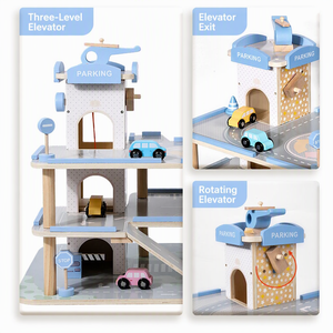 <span class=keywords><strong>En</strong></span> gros, Ensemble de <span class=keywords><strong>jeu</strong></span> de <span class=keywords><strong>garage</strong></span> de stationnement <span class=keywords><strong>en</strong></span> <span class=keywords><strong>bois</strong></span> Montessori à 3 niveaux pour enfants, pour l'apprentissage du trafic des voitures des tout-petits - Product Image 5