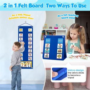 Kids Visual Schedule <b>Calendar</b> Chart Autism Daily Chore Routine Chart With 96 Cards for Toddlers Home School - Product Image 6
