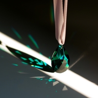 Prismes de lustre en verre cristal en forme de goutte de 38 mm, ornement de bijoux DIY, pendentif de lampe d'éclairage GOLDENHAITAI