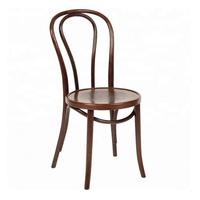 Chaise de bureau pivotante contemporaine en bois courbé Thonet dorée pour hôtels, restaurants, salons