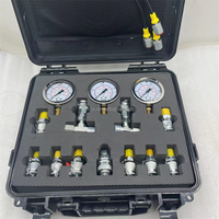 Kit de 3 manomètres hydrauliques pour machines de construction, avec 3 raccords en T, kit de test de haute qualité universel