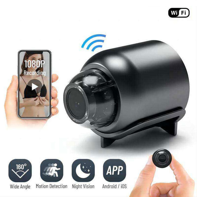 X5 Portable Mini Security IP Camera Button Shaped WiFi Nanny Cam CMOS Sensor Night Vision  Motion Detection