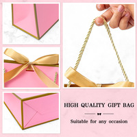 Sac cadeau portable haut de gamme sac en papier de style Ins noir rose bonbon avec impression couleur pour emballage de bougies et de parfums
