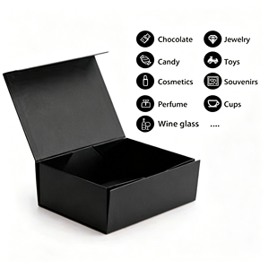 Boîte cadeau personnalisée en carton ondulé rigide de 2 mm d'épaisseur, pliable, avec gaufrage, emballage de luxe pour mariage, entreprise, promotion - Product Image 3