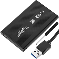 Casing Hard Drive Eksternal, Enclosure HDD, Box OEM, Status Plastik, Harga Pabrik, SATA USB 3 1 2 5, Warna Hitam Aluminium, Box