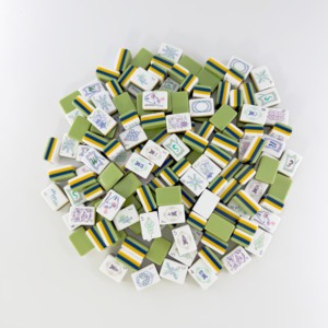 Juego de Mahjong Americano Country Club, 160 Fichas Acrílicas de 4 Capas Grabadas con Diseño de Flor de <span class=keywords><strong>Ciruelo</strong></span>, Tapete de Lujo Charleston, Regalo con Fichas Jokers - Product Image 3