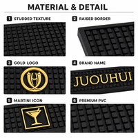 Tapis de bar carré en PVC non tissé personnalisé, antidérapant, pour café et bar à vin, avec conception gratuite, accessoires pour boissons – Fournisseur d'usine