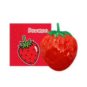 Juguete Antiestrés de Fresa, Suave y Elástico, para Aliviar el Estrés y Relajarse, Adorno Divertido para Escritorio con Superficie Antideslizante - Product Image 4