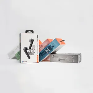 Boîte d'emballage en papier pour câble de chargeur d'impression couleur personnalisée écologique emballage pour attache-sucette avec fenêtre et poignée en PVC