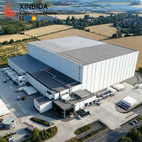Système d'entrepôt en acier à grande échelle pour parc industriel, poutre en H boulonnée Q355B avec revêtement Galvalume et homologation CE CWB