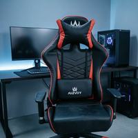 Chaise de jeu pour ordinateur en cuir moderne et durable, réglable, ergonomique avec fonction rotative