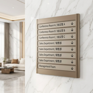 Systèmes de signalisation de bureau modulaires personnalisés |   Panneau de signalisation en aluminium anodisé |   Bandes de texte à insérer |   Usine OEM 20 ans <span class=keywords><strong>d</strong></span>'expérience - Product Image 2