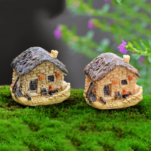 Creative <b>Mini</b> Resin Villa House Figurine Hut Miniatures for Landscape Decorations Tiny Cottage Ornaments DIY Accessories - Product Image 5