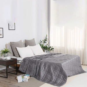 ผ้าห่มเทนเซลแบบสองด้านสำหรับผู้ใหญ่ผ้าห่มผ้าโพลีเอสเตอร์แบบควิลท์เทคนิคแบบแข็งแบบอบอุ่นและอ่อนนุ่มด้วยลูกปัดแก้ว - Product Image 3