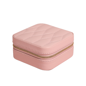 Custom Logo PU Small Travel Jewelry <b>Box</b> Organizer Velvet Jewellery Storage Case for Ring <b>Earring</b> Necklace <b>Gift</b> Packaging - Product Image 1