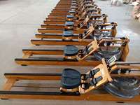 Équipement de fitness cardio professionnel, fitness et musculation, machine à ramer pliable avec réservoir d'eau en bois